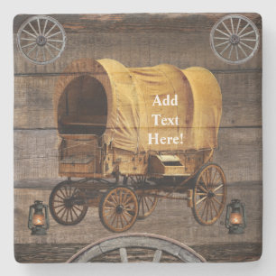 Dekte Wagon Koololie Lampen Western Stone Coaste Stenen Onderzetter