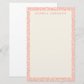 Dektextuur van bladafdrukken | Gepersonaliseerde s Briefpapier (Voorkant / Achterkant)