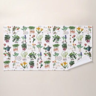 Dektijd na het tuinieren. badhanddoek