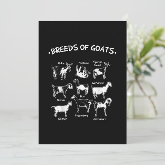 Dekvloeren van geitengeitengeit save the date (Staand voorkant)