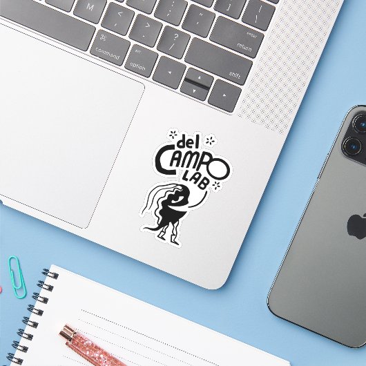 del Campo Lab Micro Guy Sticker (Laptop met iPhone)