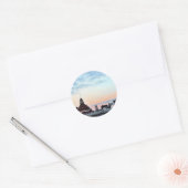 Del Coronado Sunset Ronde Sticker (Envelop)