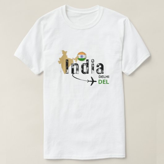 DEL Delhi luchthavencode T Shirt (Design voorkant)