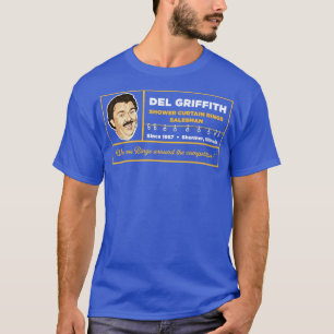 Del Griffith douchegordijnringen verkoper T-shirt