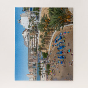 Del Malpas Beach, Benidorm, Costa Blanca, Spanje Legpuzzel