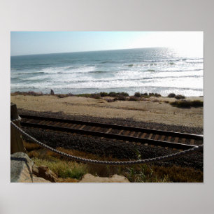Del Mar Beach door RZB Poster