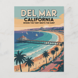 Del Mar California Briefkaart