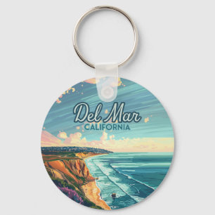 Del Mar California San Diego Beach Pacific Vintage Sleutelhanger