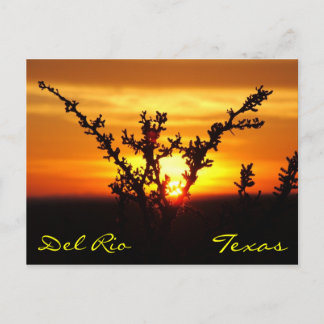 Del Rio Texas Sunset Briefkaart
