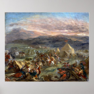 Delacroix - Botzaris Verrast Het Turkse Kamp E… Poster