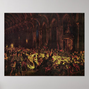 Delacroix - de moord op de bisschop van het leeuwe poster