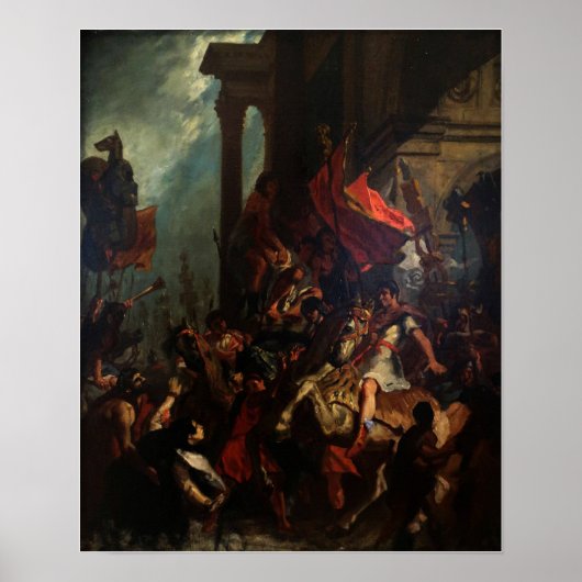 Delacroix - De rechtvaardigheid van Trajanus 1858 Poster (Voorkant)