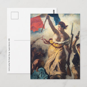 Delacroix - De Vrijheid Leidt het Volk Close-up Briefkaart