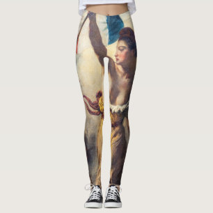 Delacroix - De Vrijheid Leidt het Volk Close-up Leggings
