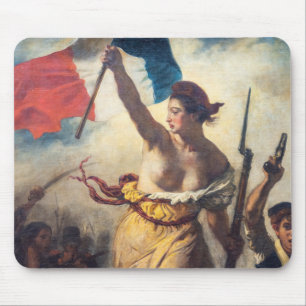 Delacroix - De Vrijheid Leidt het Volk Close-up Muismat