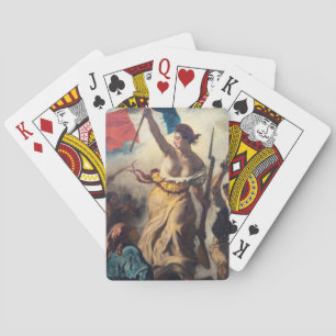 Delacroix - De Vrijheid Leidt het Volk Close-up Pokerkaarten