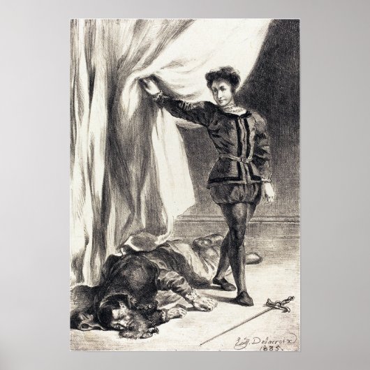 Delacroix - Hamlet en het polonium (wet ... Poster (Voorkant)