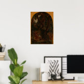 Delacroix - Jacob die met de engel ronddraait Poster (Thuiskantoor)