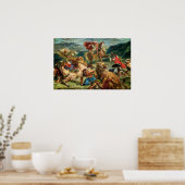 Delacroix - Lion Hunt Poster (Keuken)