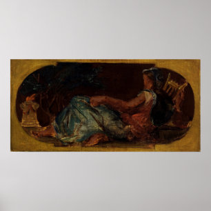 Delacroix - Schets voor de Vredessalon Poster