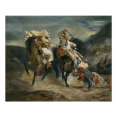 Delacroix The Combat of the Giaour and Hassan Foto Afdruk (Voorkant)
