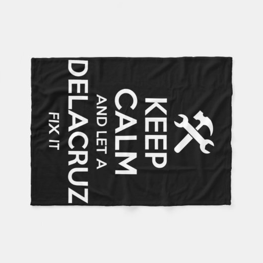 Delacruz Funny Achternaam Verjaardag Family Tree R Fleece Deken (Voorkant (Horizontaal))