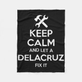 Delacruz Funny Achternaam Verjaardag Family Tree R Fleece Deken (Voorkant)