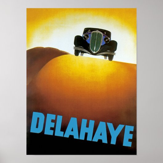 Delahay Automobile Ad Poster (Voorkant)