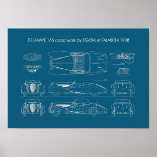 Delahaye 165 Figoni et Falaschi Poster