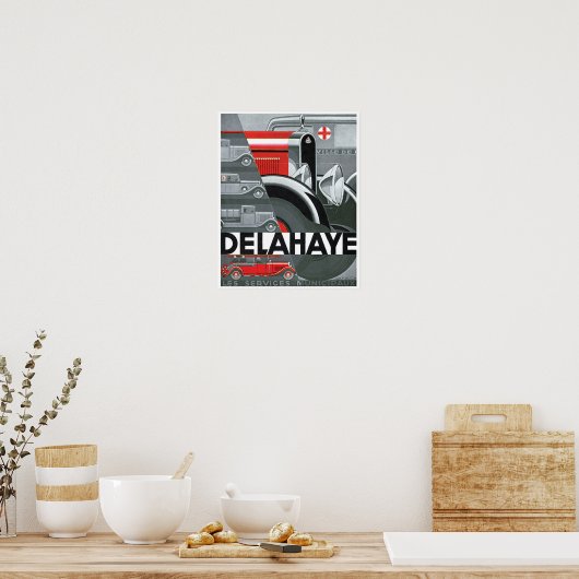 Delahaye Automobile and  Art Poster (Keuken)