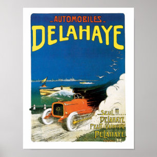 Delahaye Automobile Vintage en Art Poster