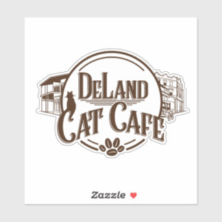 DeLand Cat Cafe LOGO grote sticker