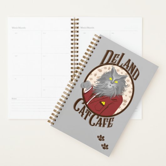 DeLand Cat Café Planner (Devant avec enveloppe)