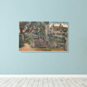 Deland, FL - Ruins of Old Spanish Sugar Mill Canvas Afdruk (Insitu (Houten vloer))