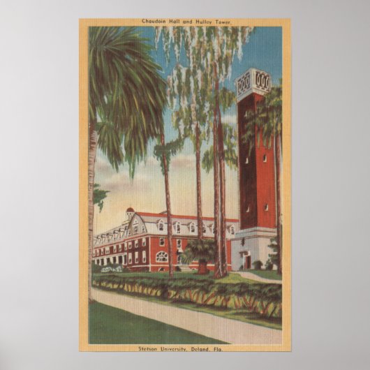 Deland, Florida - Uitzicht van de Universiteit van Poster (Voorkant)