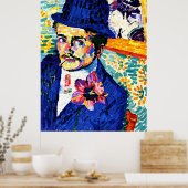 Delaunay - Man met een Tulp, mooie kunst, Poster (Keuken)