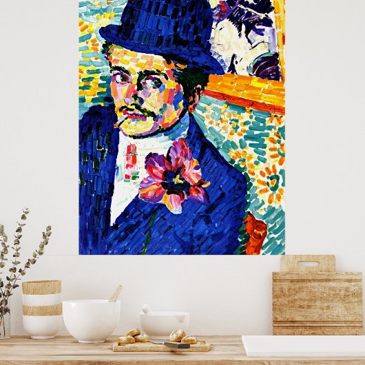 Delaunay - Man met een Tulp, mooie kunst, Poster (Keuken)