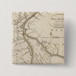 Delaware 5 vierkante button 5,1 cm