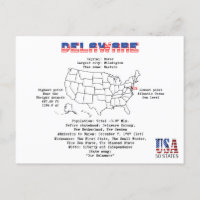 Delaware Amerikaanse staat op een kaart en nuttige