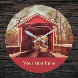 Delaware Ashland Covered Bridge Large Clock Grote Klok