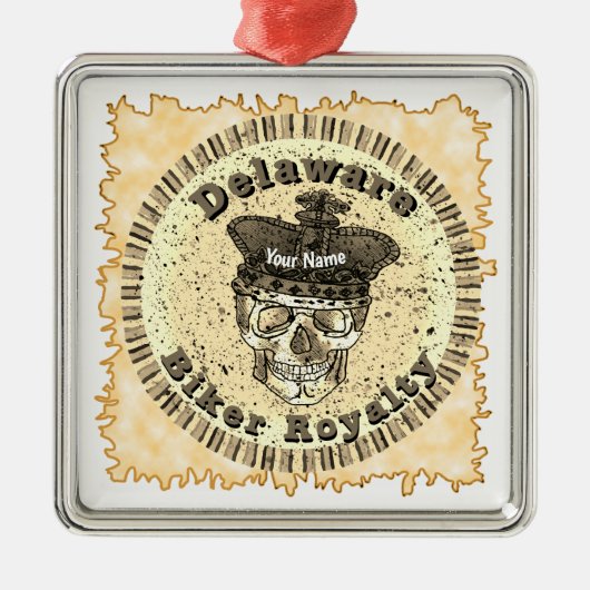 Delaware Biker Metalen Ornament (Voorkant)