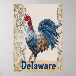 Delaware, Blauwe hennen, Tekst bewerken Poster
