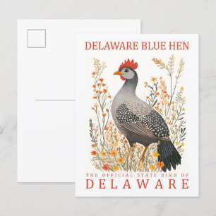 Delaware Blue Hen Bird of Delaware Verenigde State Briefkaart