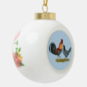 Delaware Blue Hen Keramische Bal Ornament (Links)