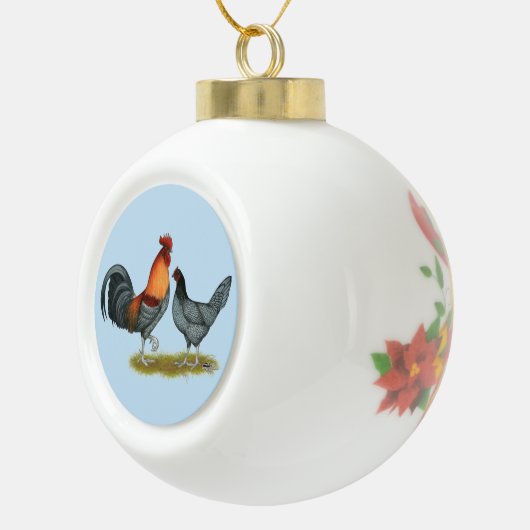 Delaware Blue Hen Keramische Bal Ornament (Rechts)