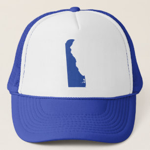 Delaware Blue State Snap Back Mesh Trucker Hat Pet