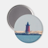 Delaware Breakwater Lighthouse (Lewes, DE) Magneet (Voorkant / Achterkant)
