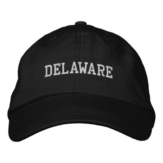 Delaware brodé Casquette ajustable noir (Devant)