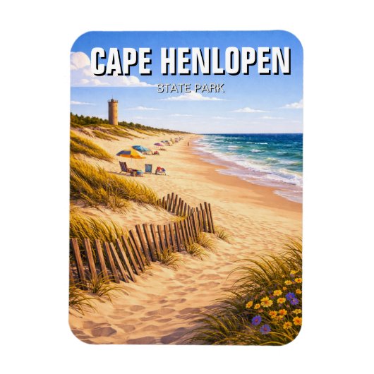 Delaware Cape Henlopen State Park Magneet (Verticaal)