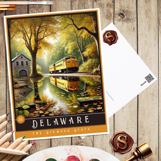 Delaware | Carte postale État hyper-réaliste